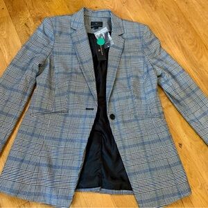 Worthington Blue Plaid Blazer